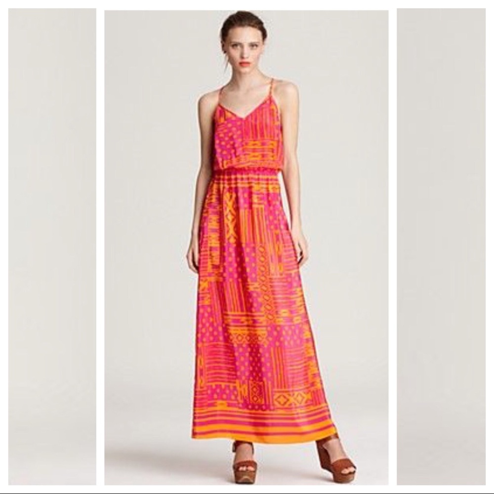 Lightweight Tribal Silk Maxi Dress